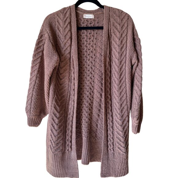 Altar’d State Oversized Chunky Brown Chenille Cardigan - Extra Small - Picture 1 of 8